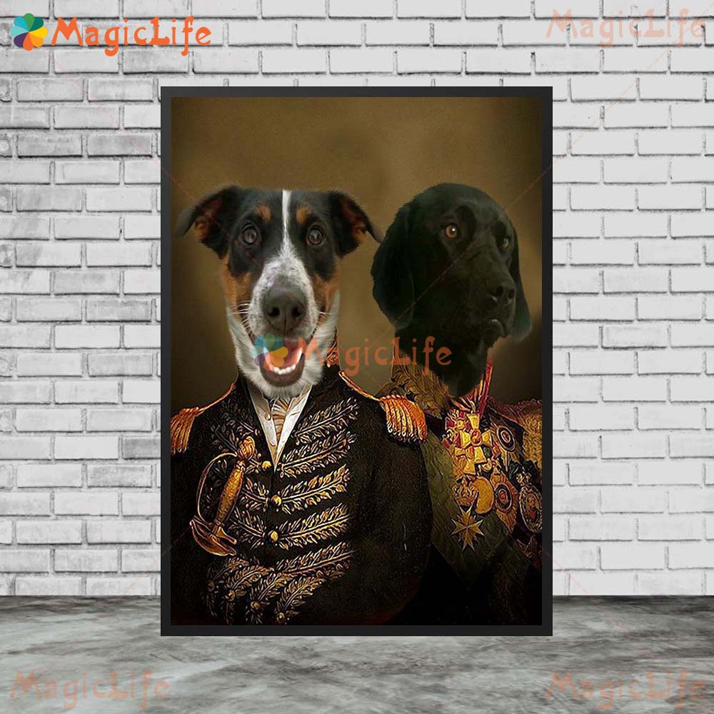 Pet Buddies - Use photos of your Favorite duos + and Personalize an Amazing Canvas Portrait!