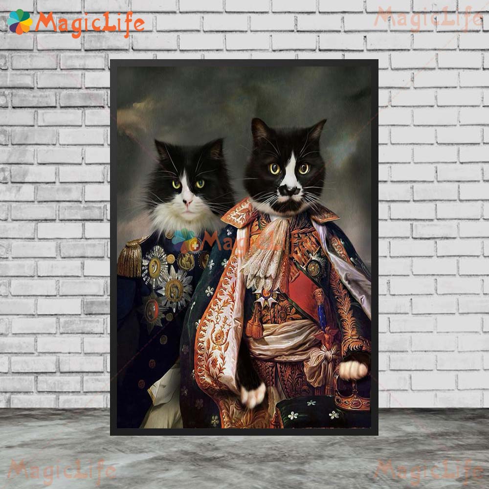 Pet Buddies - Use photos of your Favorite duos + and Personalize an Amazing Canvas Portrait!