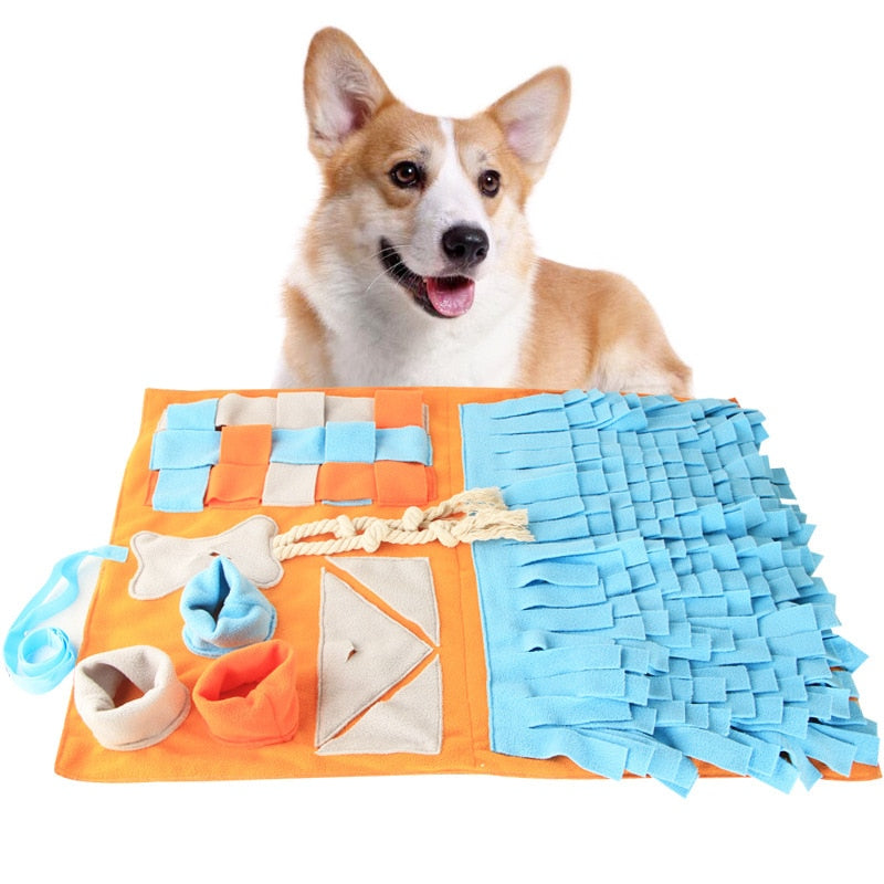 Pet Dog Sniffing Mat Find Food Training Blanket Play Toys Cat Mat for Relieve Stress Puzzle Snuffle Mat Pad