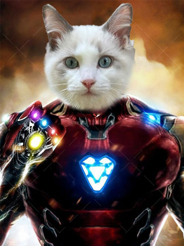 Spiderman - Ironman - Captain America = Personalized with Your Pet's photo!!!
Unbelievable and Unique!!!