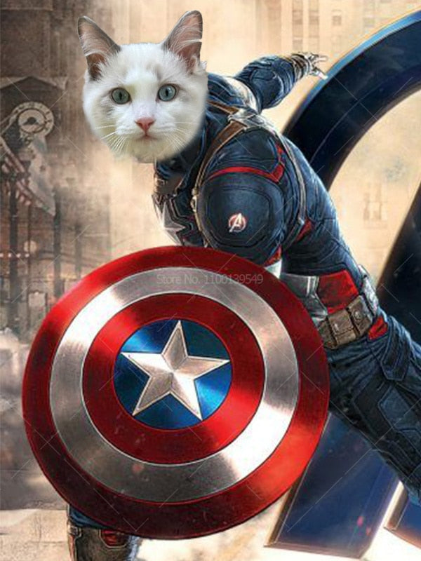 Spiderman - Ironman - Captain America = Personalized with Your Pet's photo!!!
Unbelievable and Unique!!!