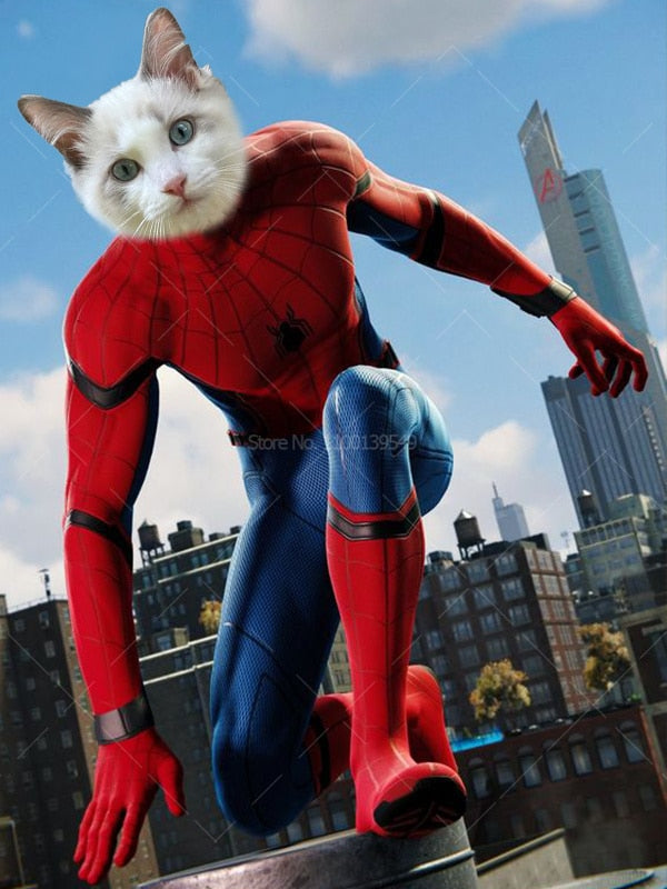 Spiderman - Ironman - Captain America = Personalized with Your Pet's photo!!!
Unbelievable and Unique!!!