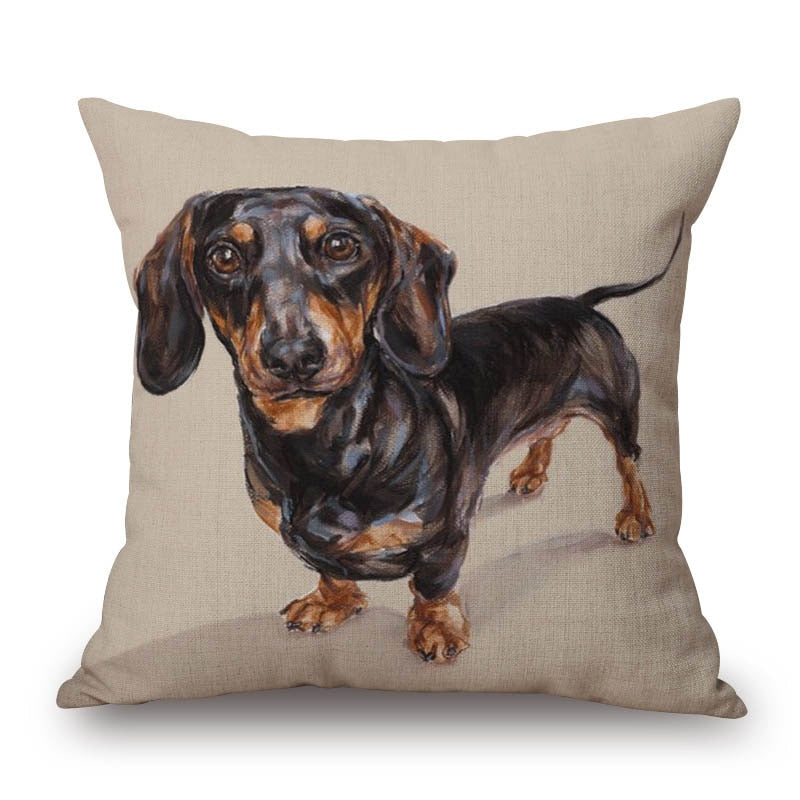 Dachshund Dog Cushion Cover - 45X45cm