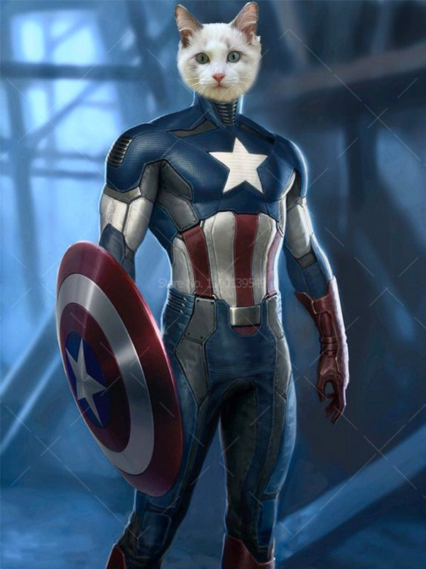 Spiderman - Ironman - Captain America = Personalized with Your Pet's photo!!!
Unbelievable and Unique!!!