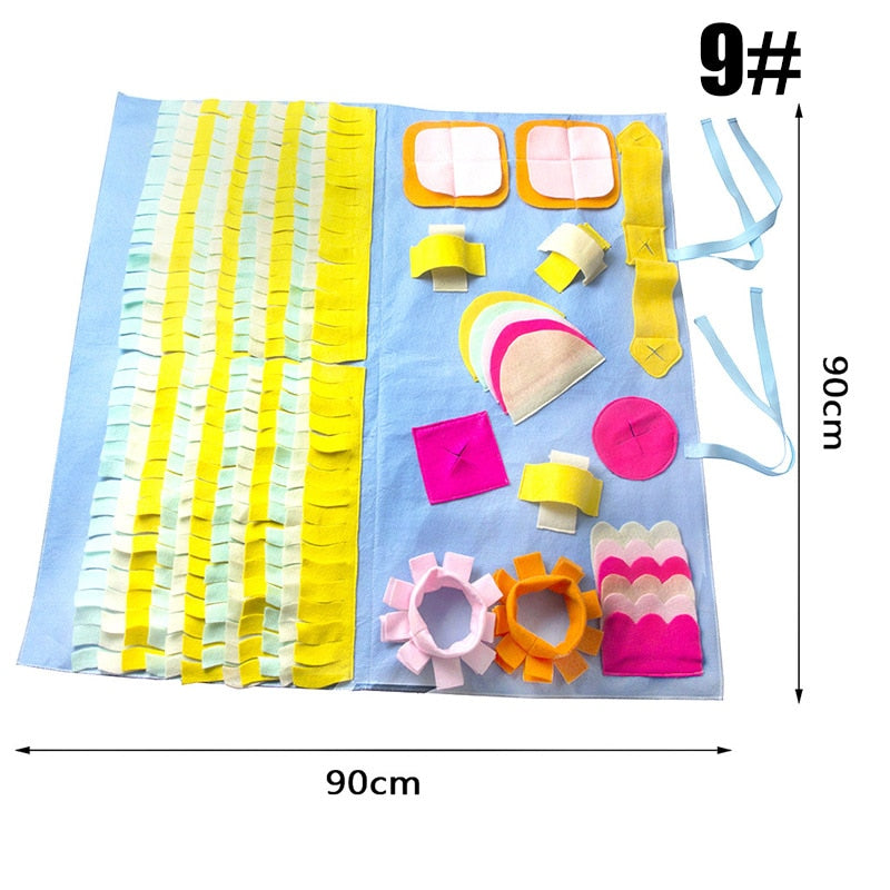 Pet Dog Sniffing Mat Find Food Training Blanket Play Toys Cat Mat for Relieve Stress Puzzle Snuffle Mat Pad